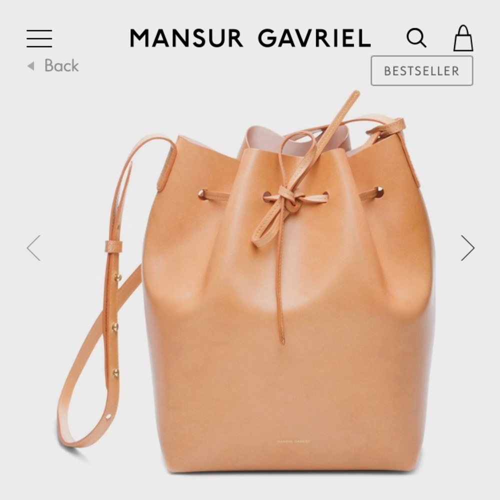 Mansur Gavriel bucket bag Camello/Rosa